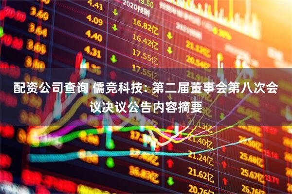 配资公司查询 儒竞科技: 第二届董事会第八次会议决议公告内容摘要