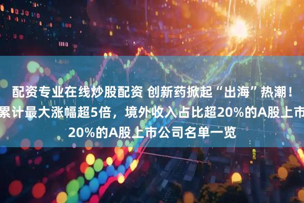 配资专业在线炒股配资 创新药掀起“出海”热潮！龙头近两个月累计最大涨幅超5倍，境外收入占比超20%的A股上市公司名单一览